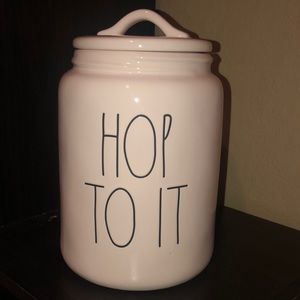 Rae Dunn Hop to it canister